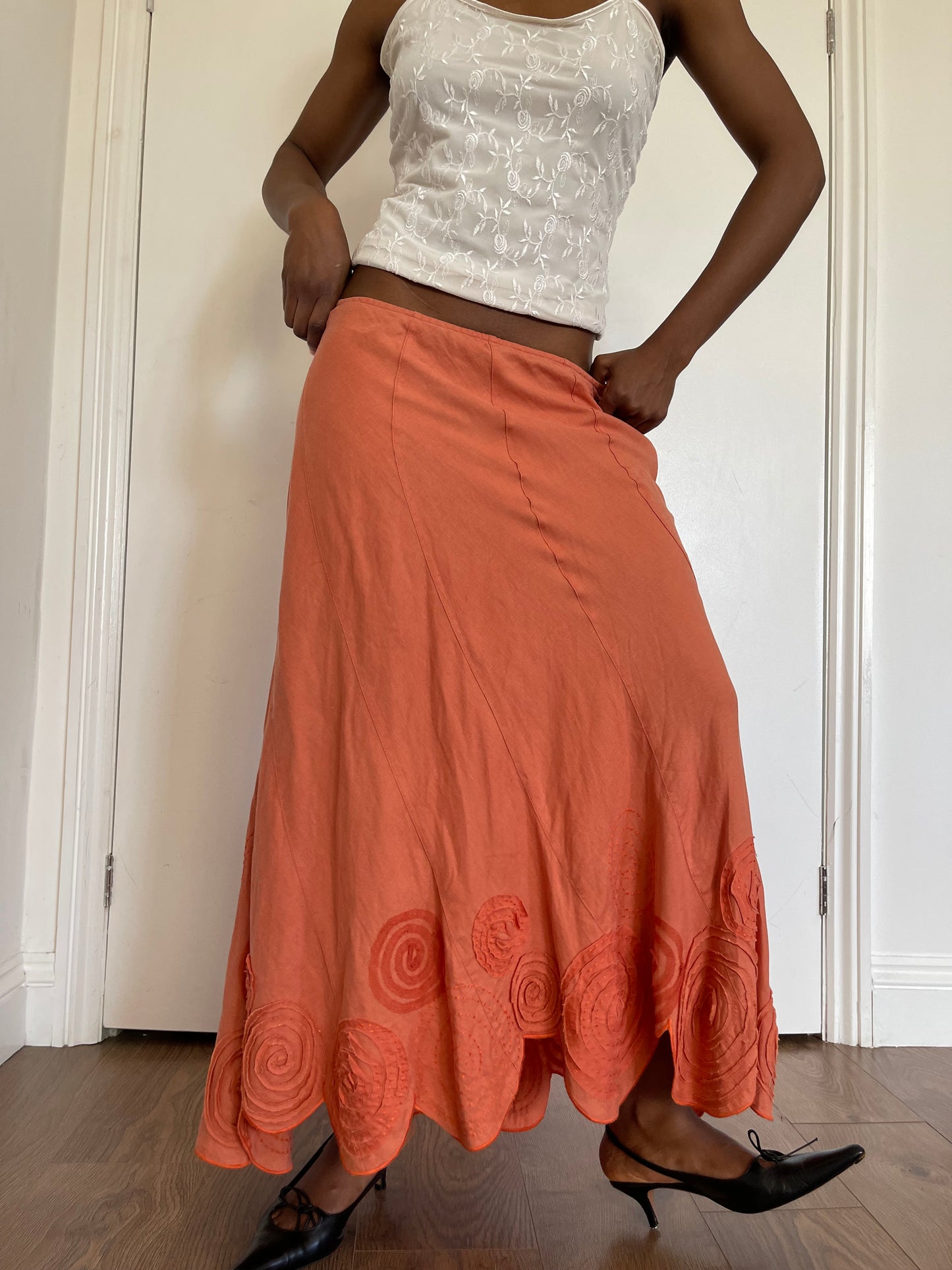 100% Linen maxi skirt 14-16uk