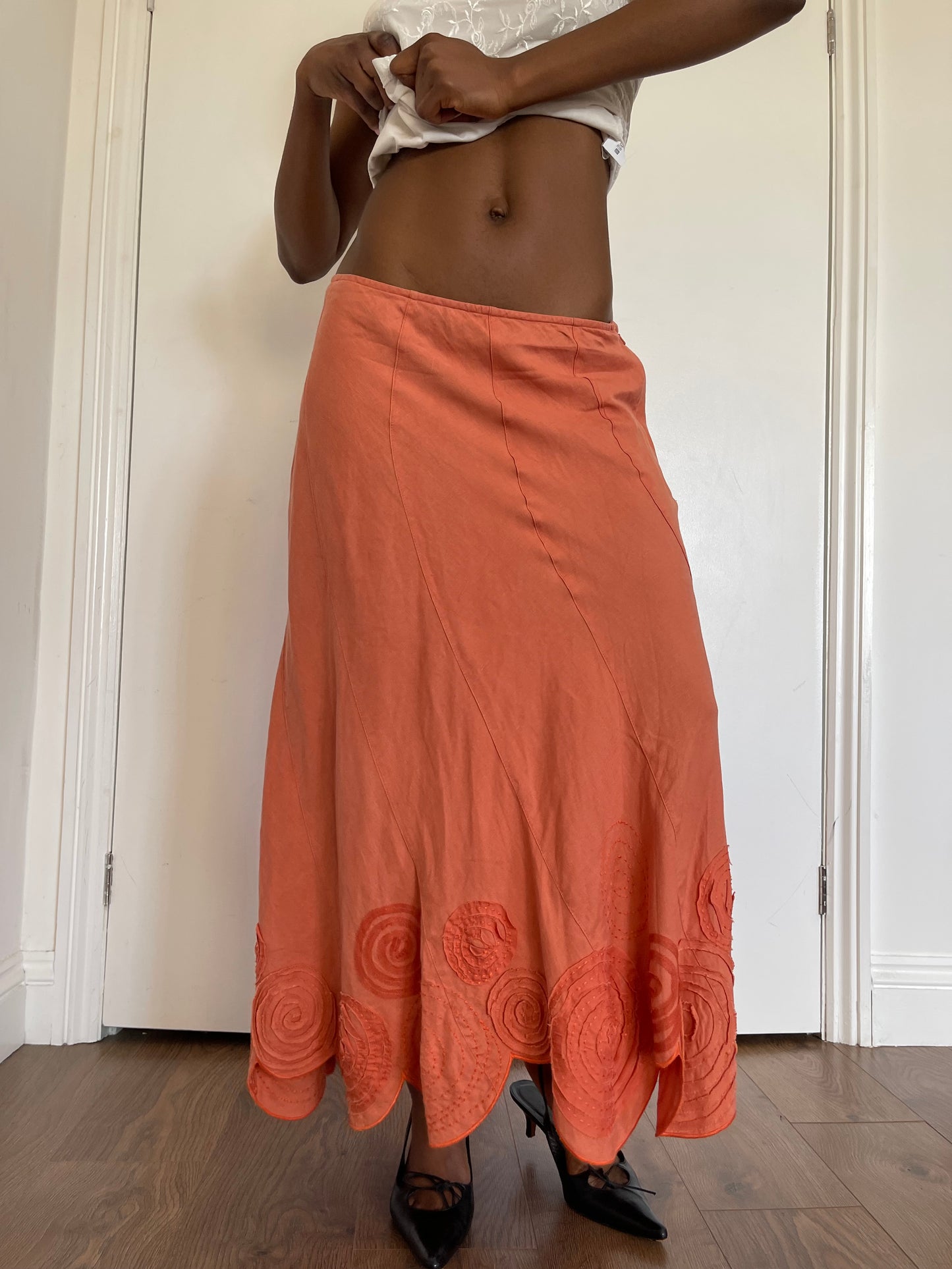 100% Linen maxi skirt 14-16uk