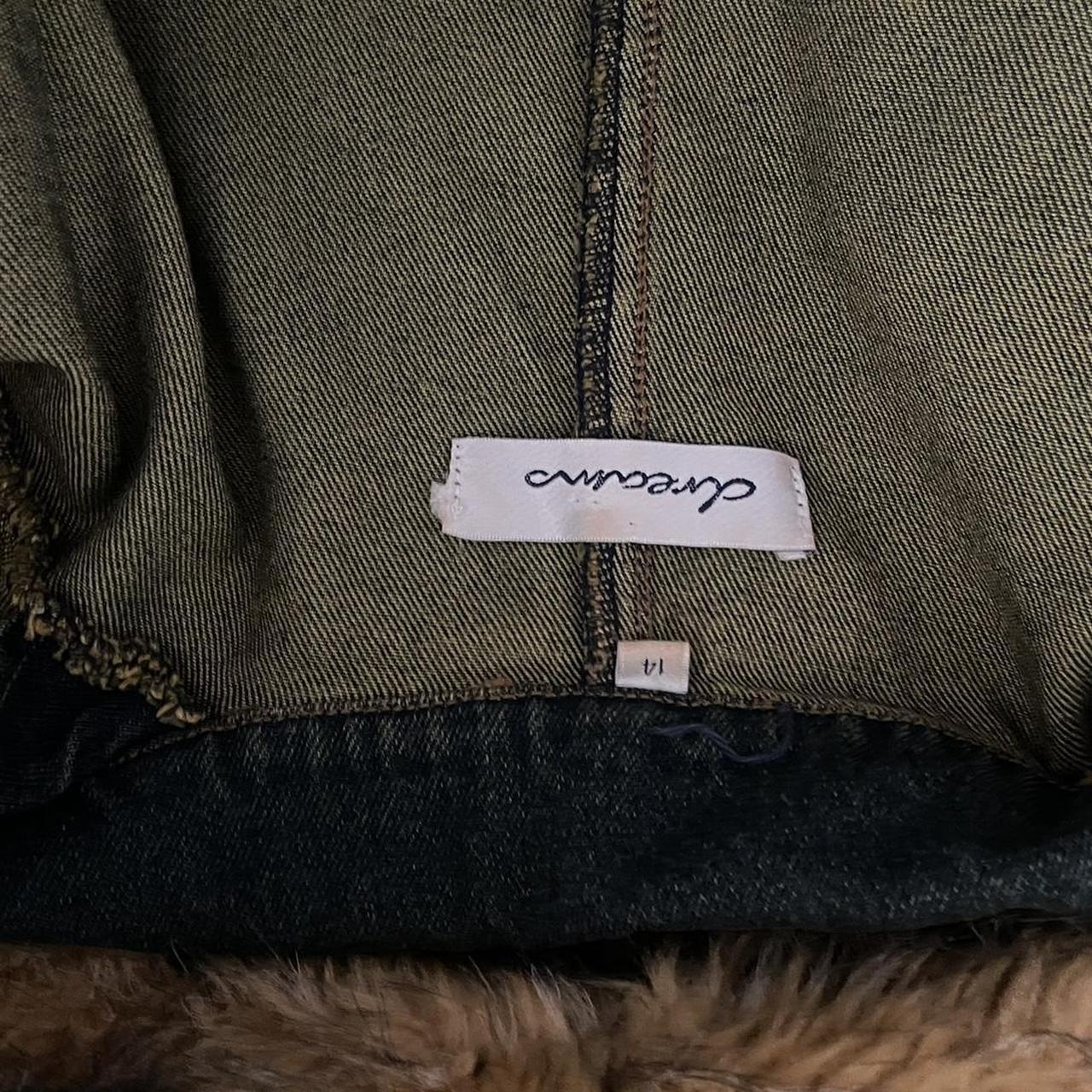 100% vintage cotton denim jacket with faux fur
