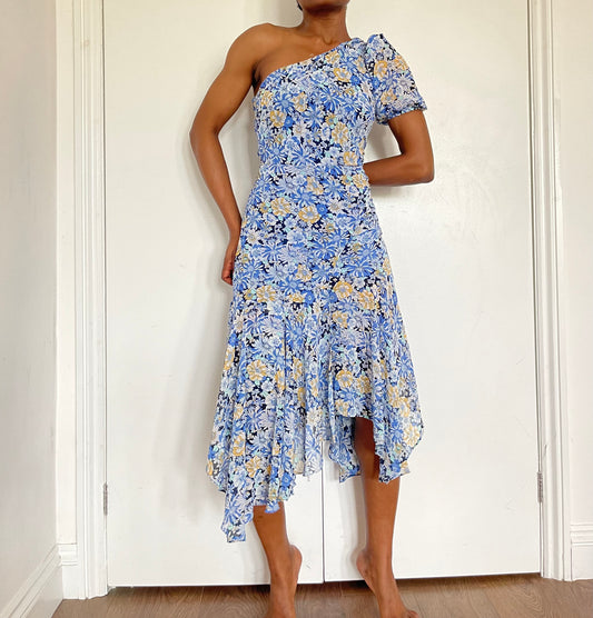 ASTR The Label Revolve Santorini Floral One Shoulder dress