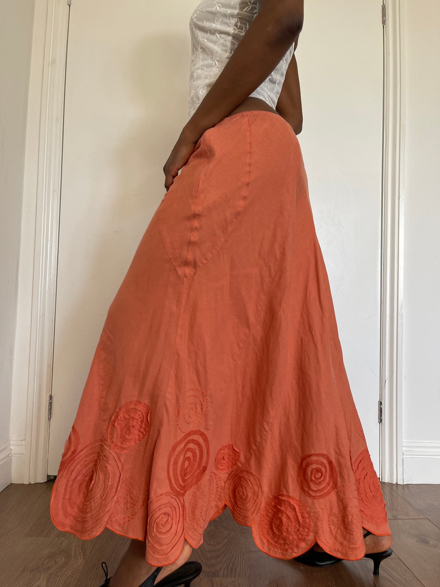 100% Linen maxi skirt 14-16uk