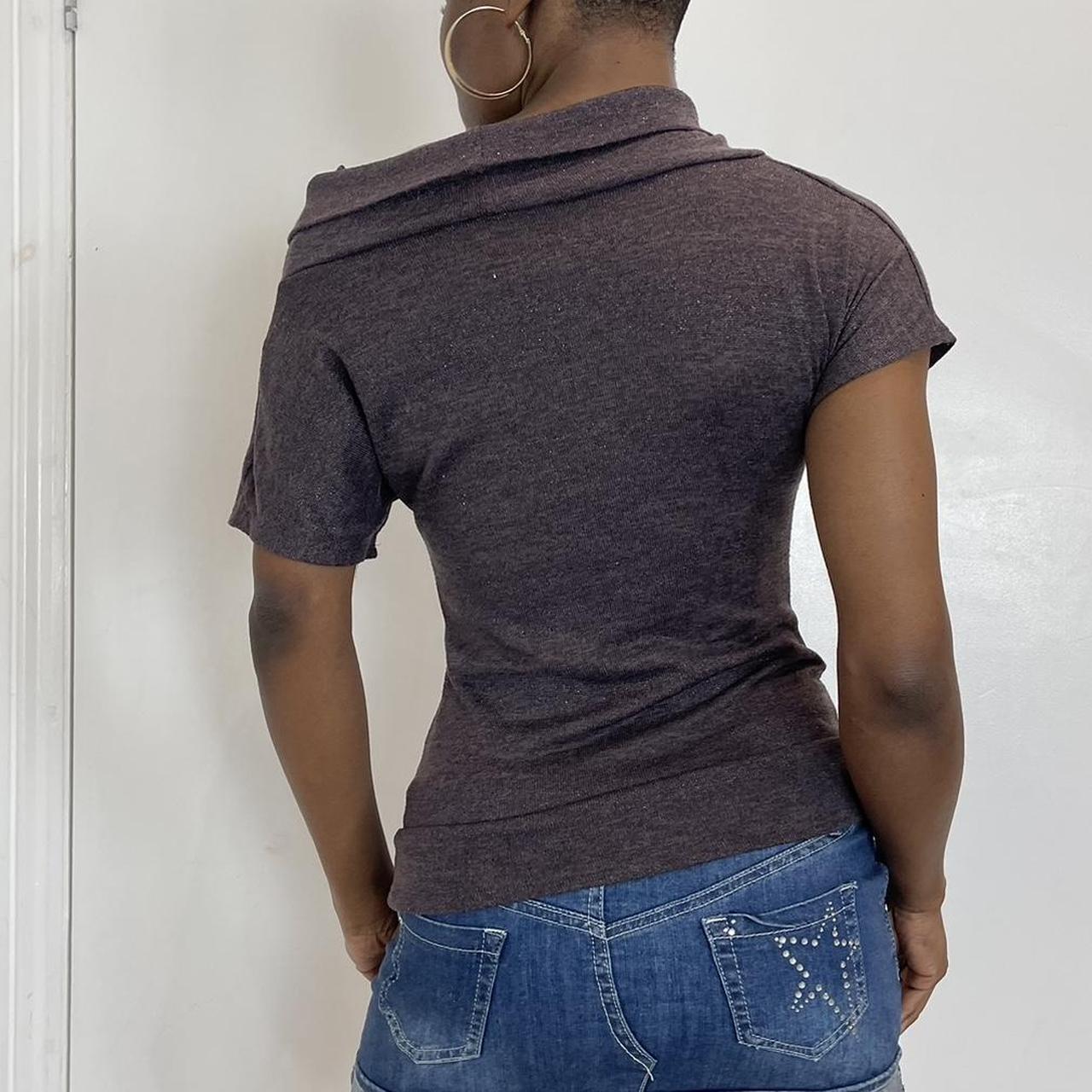 Y2K Grey off the shoulder top